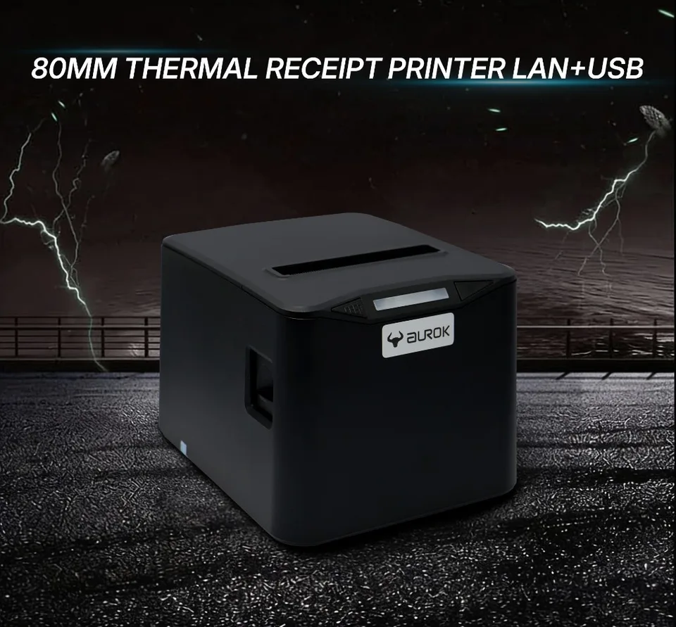 AUROK RP3900 80mm desktop thermal receipt printer promotional view