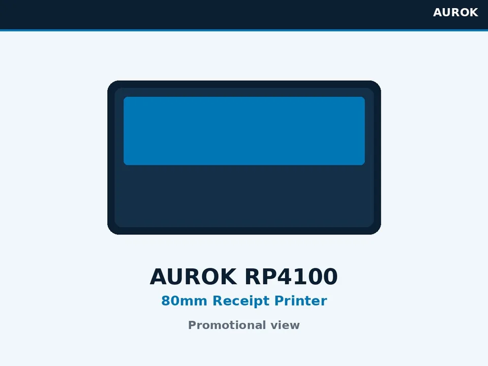 AUROK RP4100 80mm desktop thermal receipt printer promotional view
